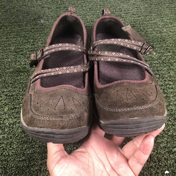 Chaco Womens Petaluma Mary Jane Shoes Coffee Bean Perforated Buckle Leather 9.5 - Picture 5 of 8